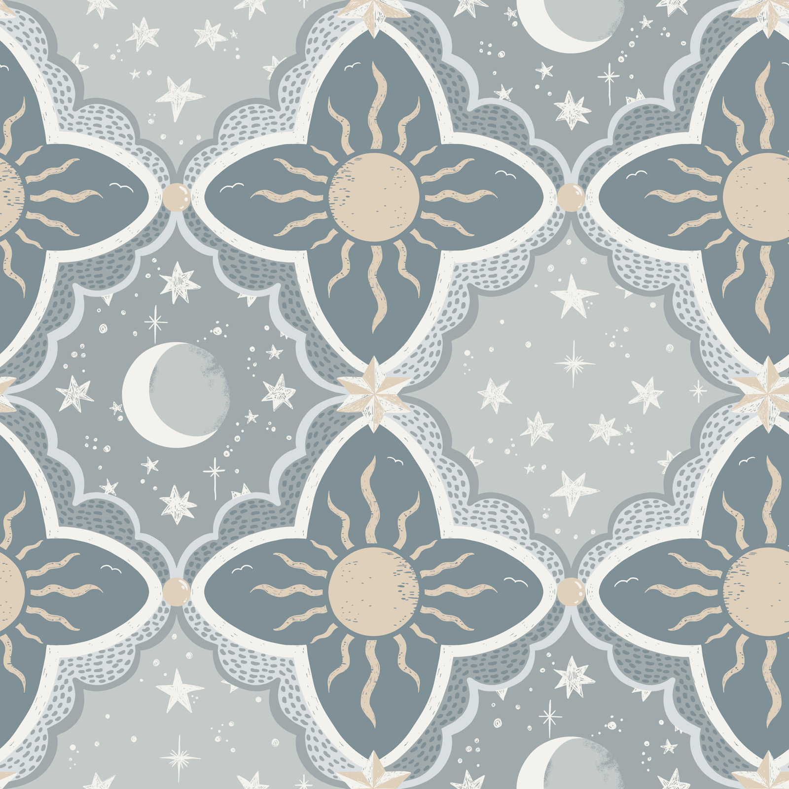 Wallpaper Double Roll, Blue