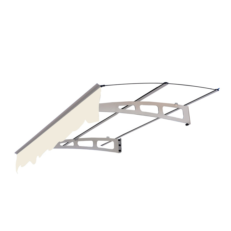 Auvent pour fenêtre 5934W Series, feuille de polycarbonate avec bloc, support robuste, auvent d'intimité pour l'extérieur - rouille - supports, pour utilisation