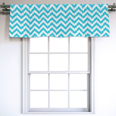 Sateen Chevron Ruffled Window Valance