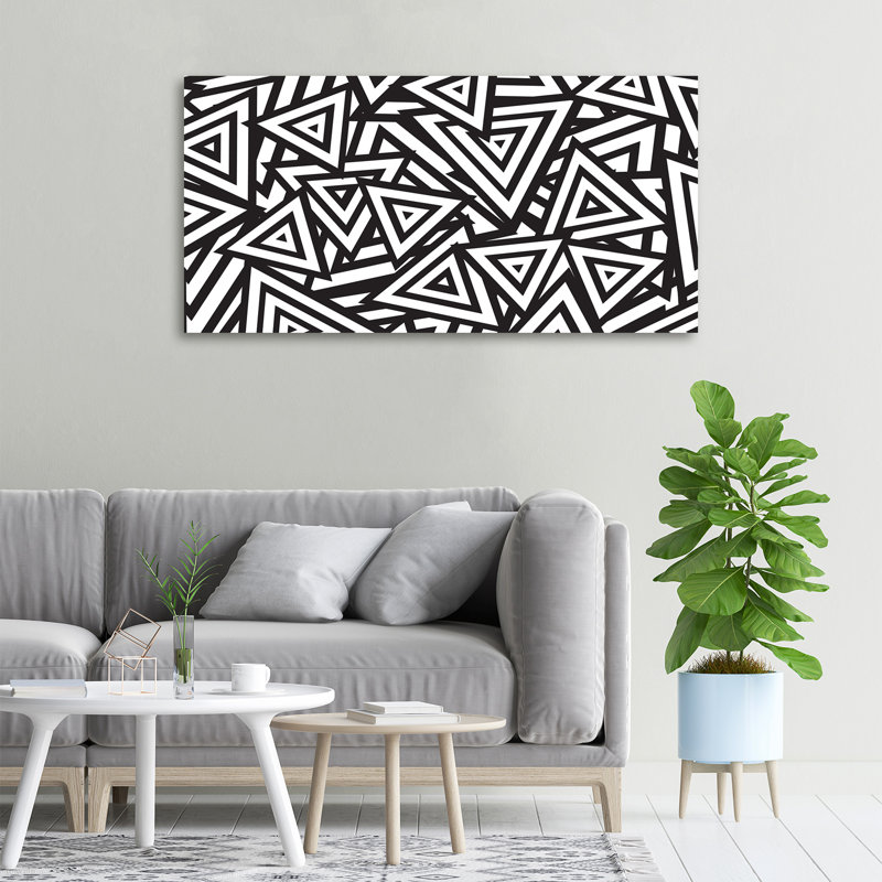 Triangles Background - Wrapped Canvas Print