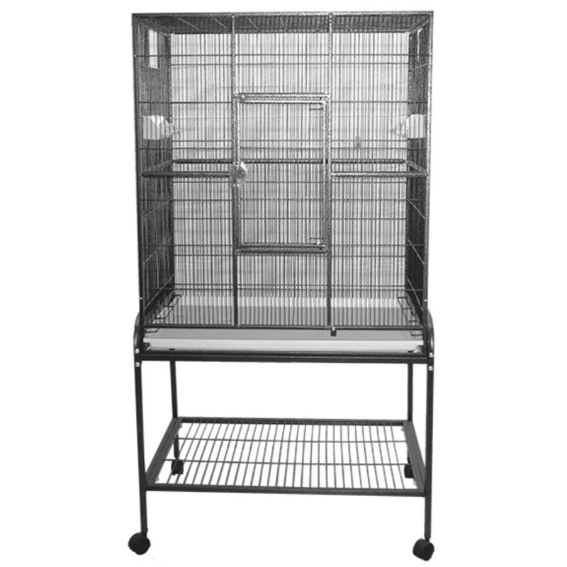 Cage de vol et support noir, Noir