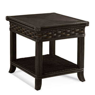 Somerset Glass Top End Table with Storage by Braxton Culler