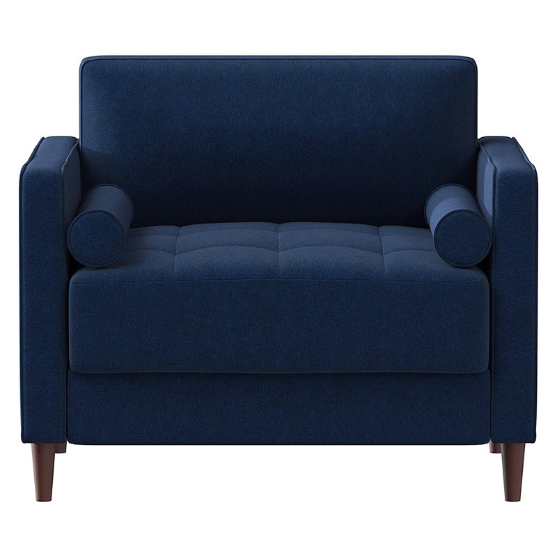 Zaiya Upholstered Armchair, Navy Blue 100% Polyester