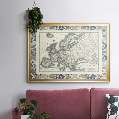 " Bordered Map Of Europe "