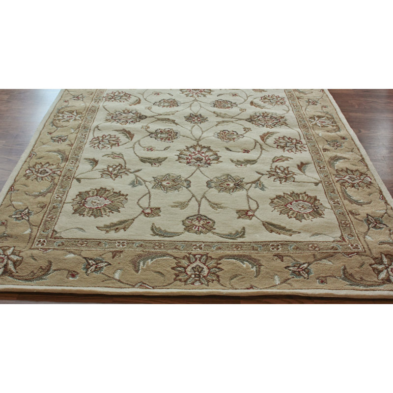 Tapis beige Eli-Joseph Garden, Rectangle 5 pi x 8 pi