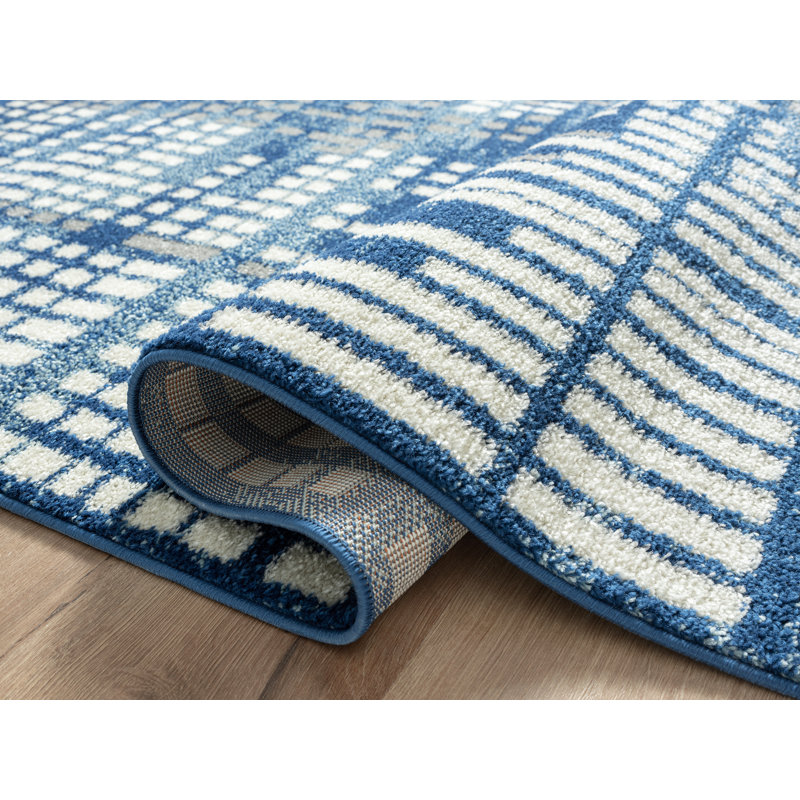 Tapis bleu marine Abani Labastide CAS290A, Rectangle 5 pi 3 po x 7 pi 6 po