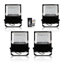 Black Glass Integrated LED Glass Flood Light Pack