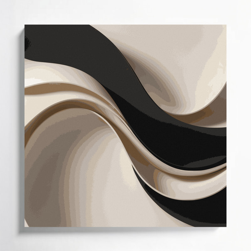 Gradient abstrait 40, toile beige, H 32 po x l 32 po