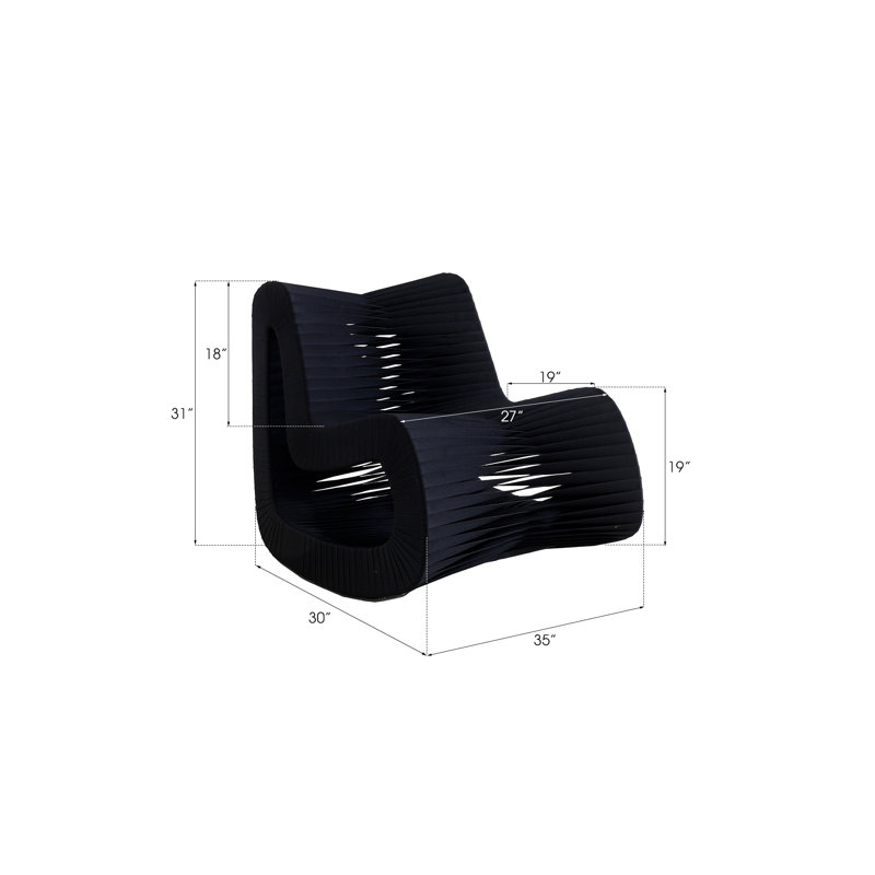 Seat Belt Rocking Chair, Black