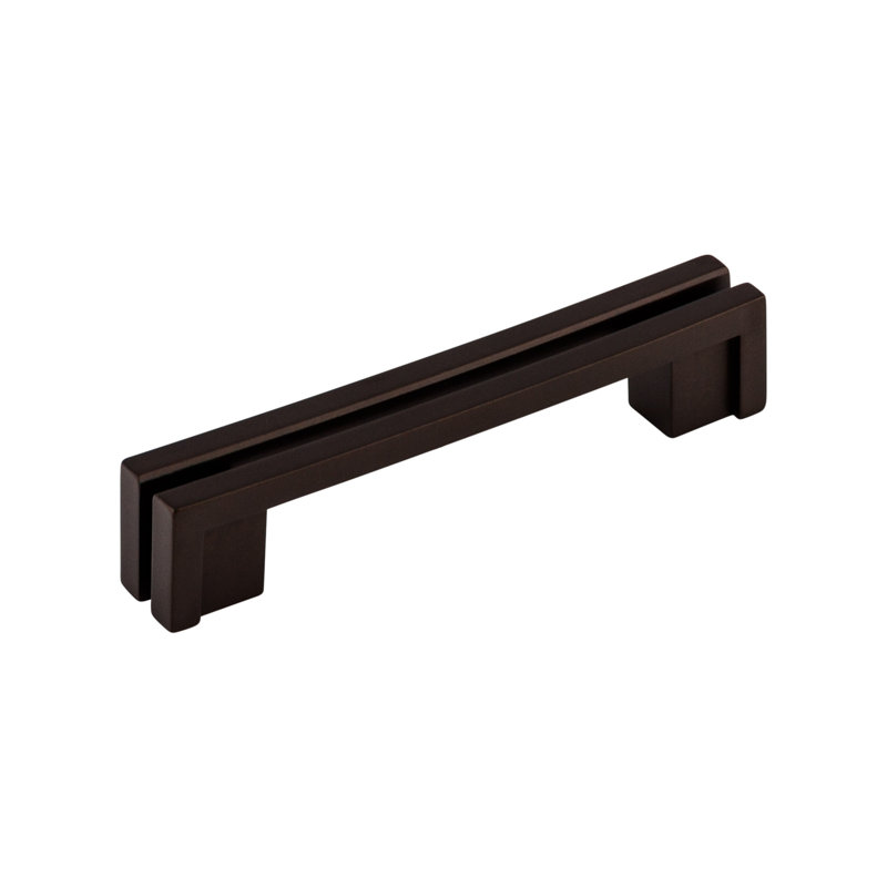 Flat Rail 5" Center to Center Bar pull, 3 1/2" Center to Center, Oiled Rubbed Bronze