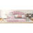 Daybed With Pink Upholstered Back And Multi-functional Trundle - Fashionable Strong Exquisite