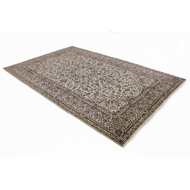 One-of-a-Kind 6'6" X 10'1" 1970s Wool Area Rug in Beige
