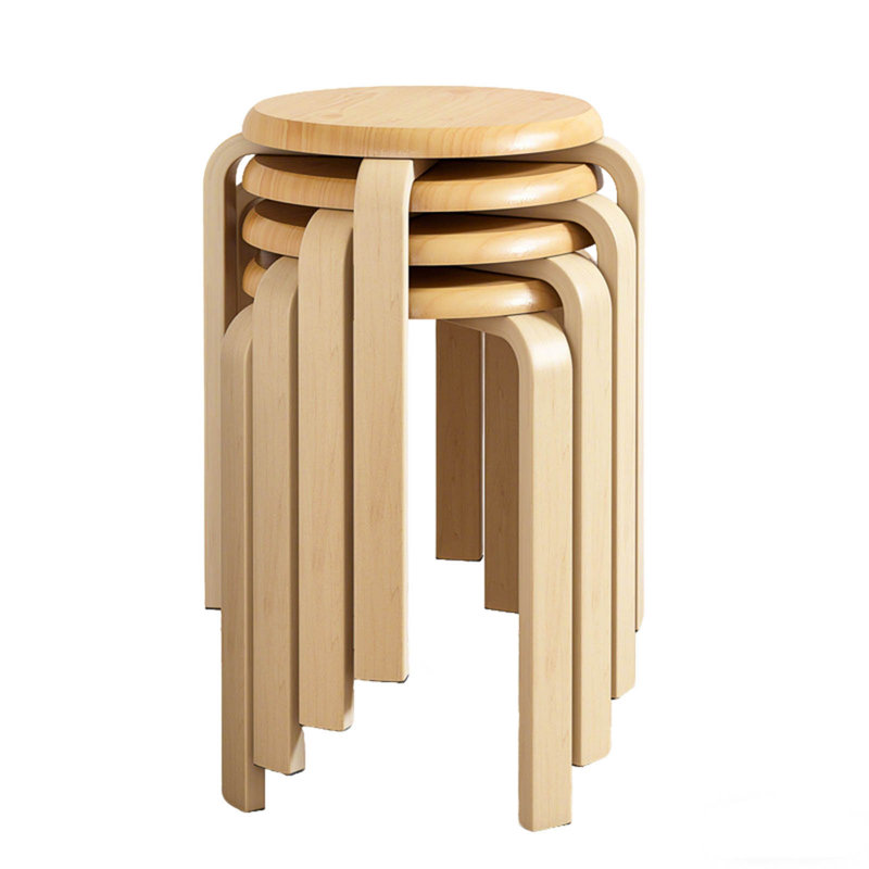 Ensemble de 4 tabourets empilables empilables sans dossier 18 po