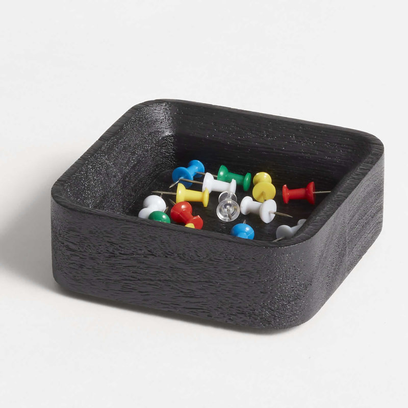 Square One Small Stacking Tray, Black Stained Acacia
