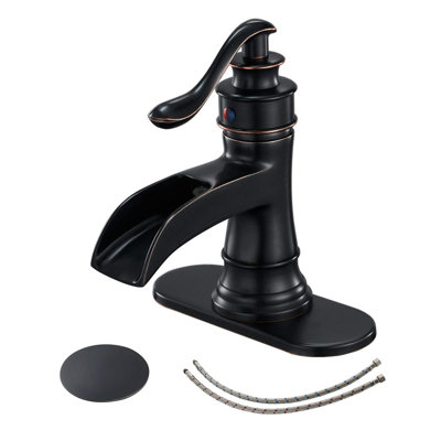 Robinet de salle de bain à large entraxe avec bonde