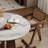 Durable Solid Wood Rattan Armrest Dining Chairs