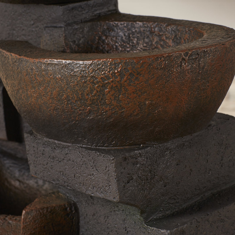 Weather Resistant Cascade Fountain with Lights