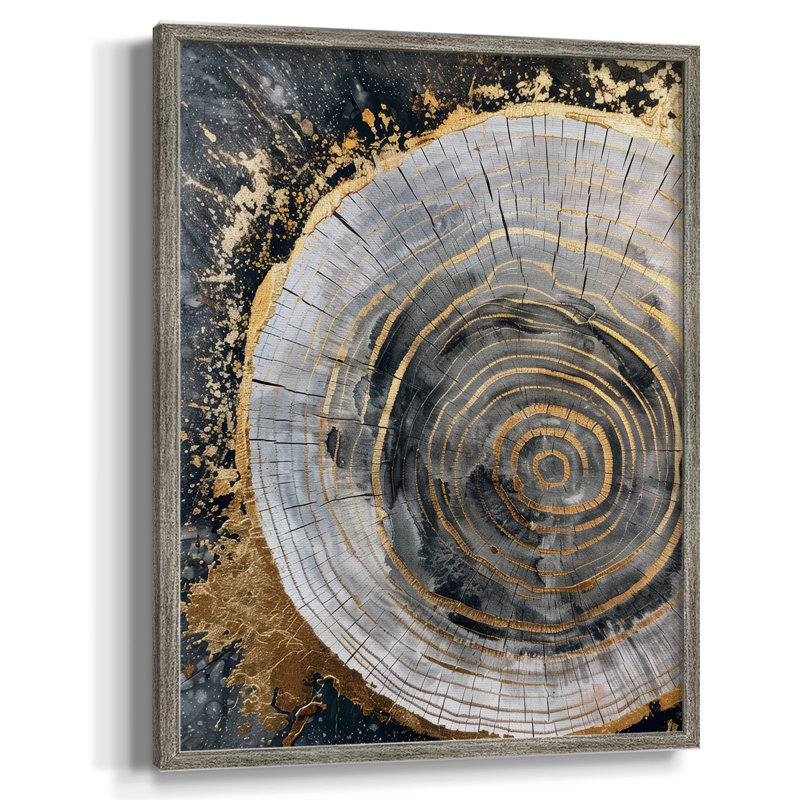 Reproduction encadrée ABSTRACT Series CCXL - bois massif, H 30 po x l 24 po