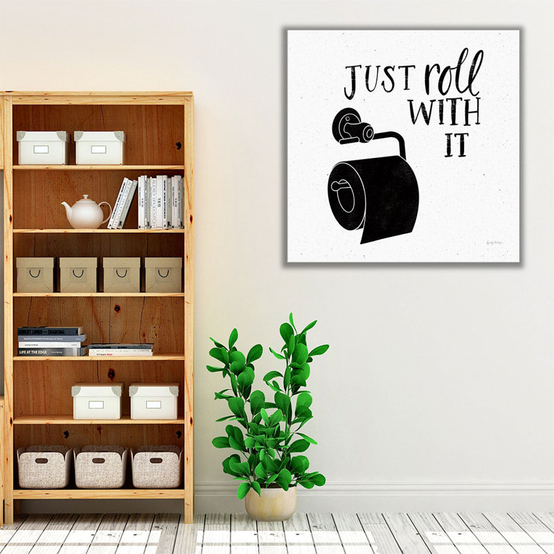 «Bathroom Puns V», impression sur toile, H 16 po x l 16 po