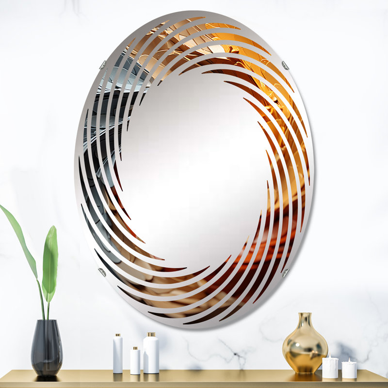 Miroir mural Infernal Infflection Spiral, Abstract Spirals, 35,4 po x 23,6 po