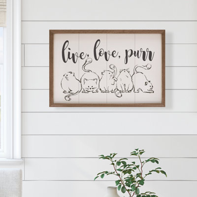 Live Love Purr - chat blanc