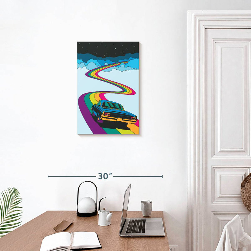 Mehar Rainbow Road Car, 24" H x 16" W