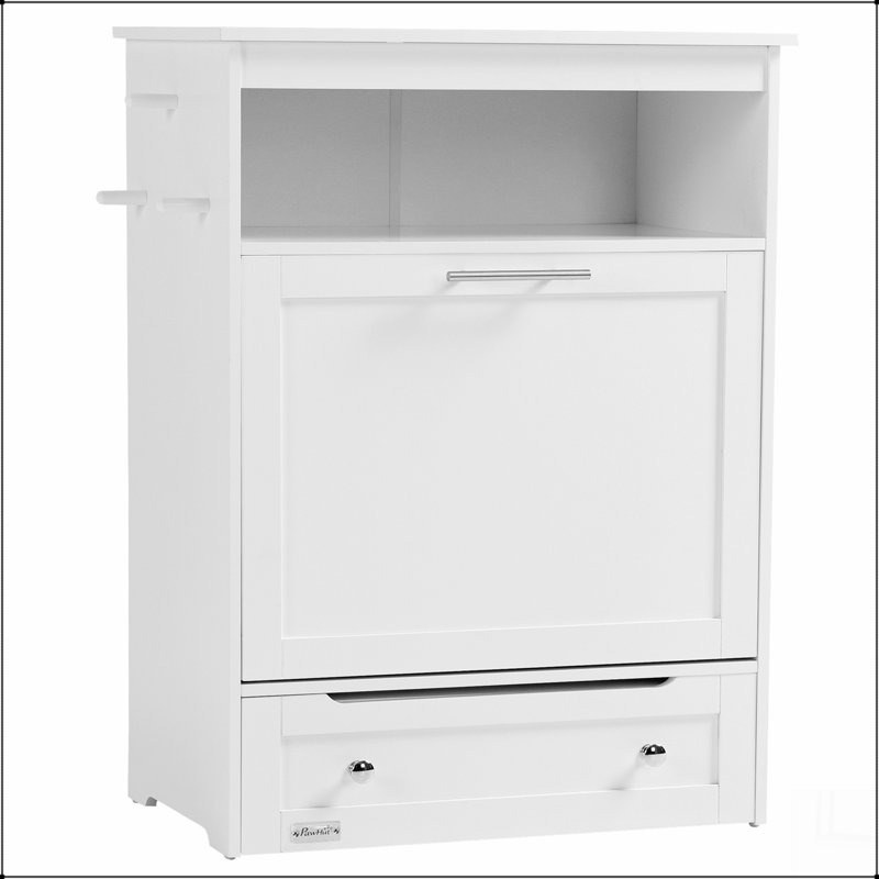Armoire de rangement blanche avec bols surélevés