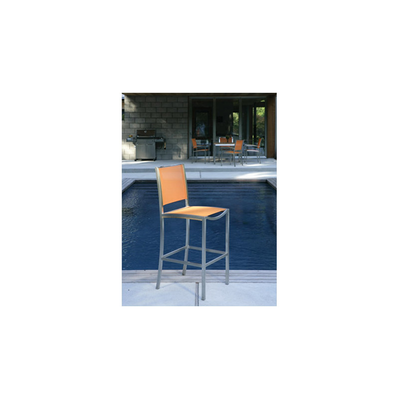 Tiburon Outdoor Bar Stool, Orange, Yes