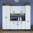 Modern Multi-Purpose Cabinet, White, 86.6 x 78.2 x 15.7 inches | 100% Melamine Coated E1 Quality Chipboard, Thickness: 0.7 inches | Stylish Storage Solution for Home or Office, Durable & Elegant Design
