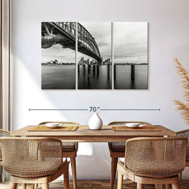 Rorry Cloudy Harbour Bridge, 36" H x 57" W