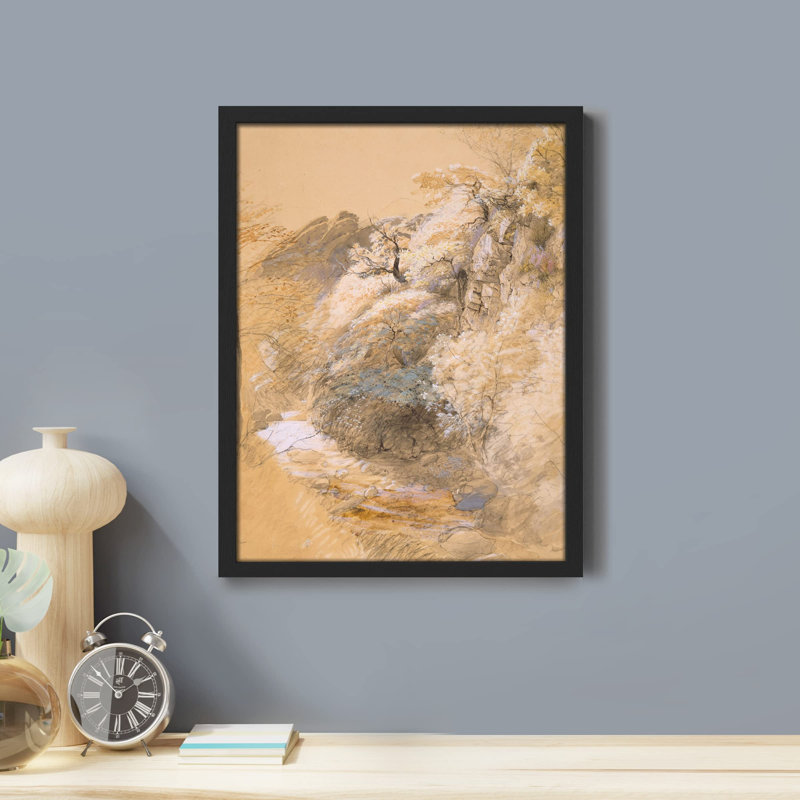 «Autumn Golden Japanese Mountain» sur papier, Naturel, H 16 po x l 12 po