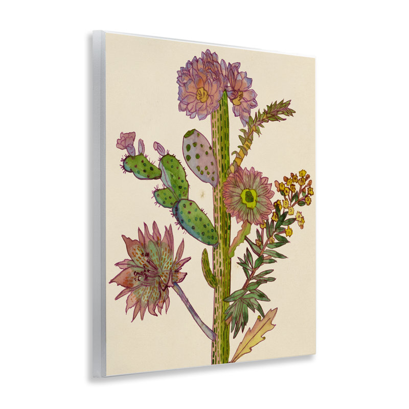Art sur plaque de cactus Neon Blooms, design par Melissa Wang