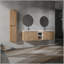 Meuble-lavabo mural 72 po avec lavabo et armoire latérale, portes à fermeture en douceur 72 po-2078170665