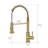 Kitchen Faucet With Pull Down Sprayer Stainless Steel Single Handle Pull Out Spring Sink Faucets-104406420
