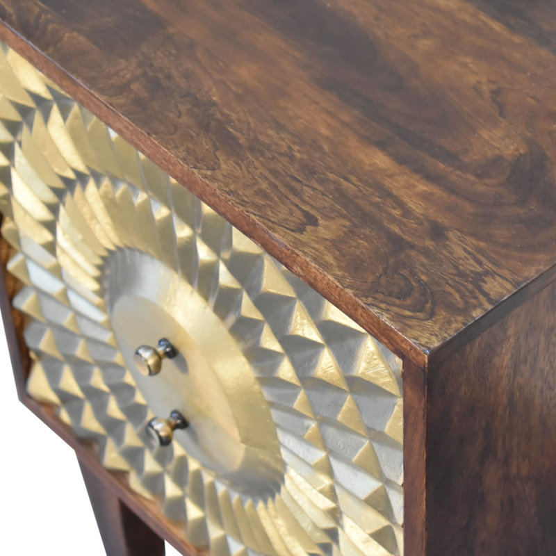 Tidewood 40cm W Solid Wood Bedside Table