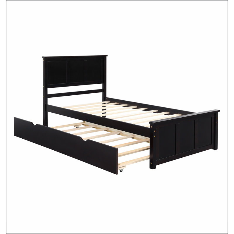 Platform Bed with  Trundle, Espresso
