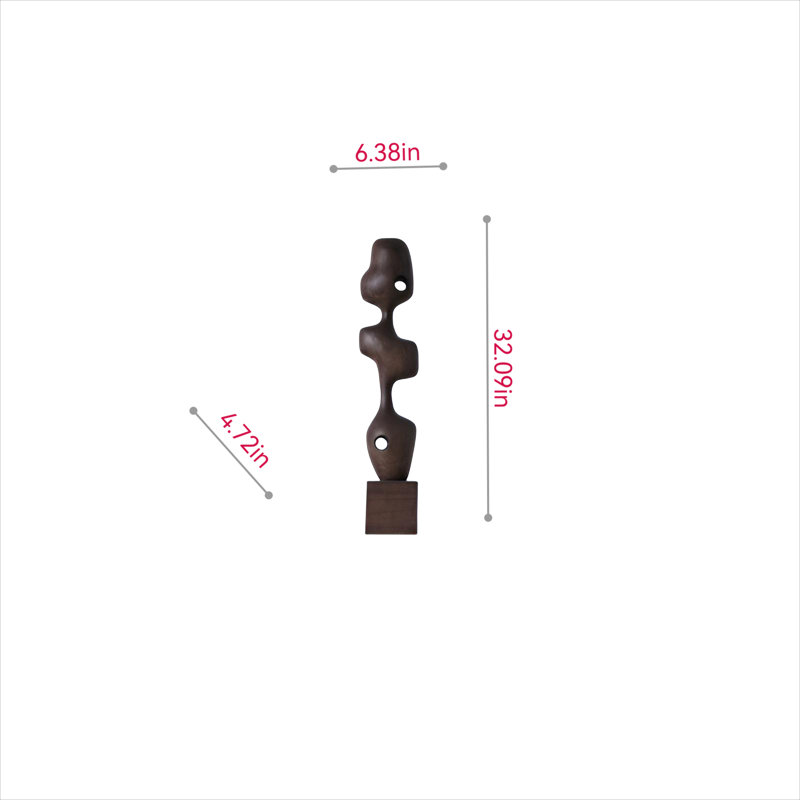 Designer Abstract Solid Wood Sculpture Art Ornament
