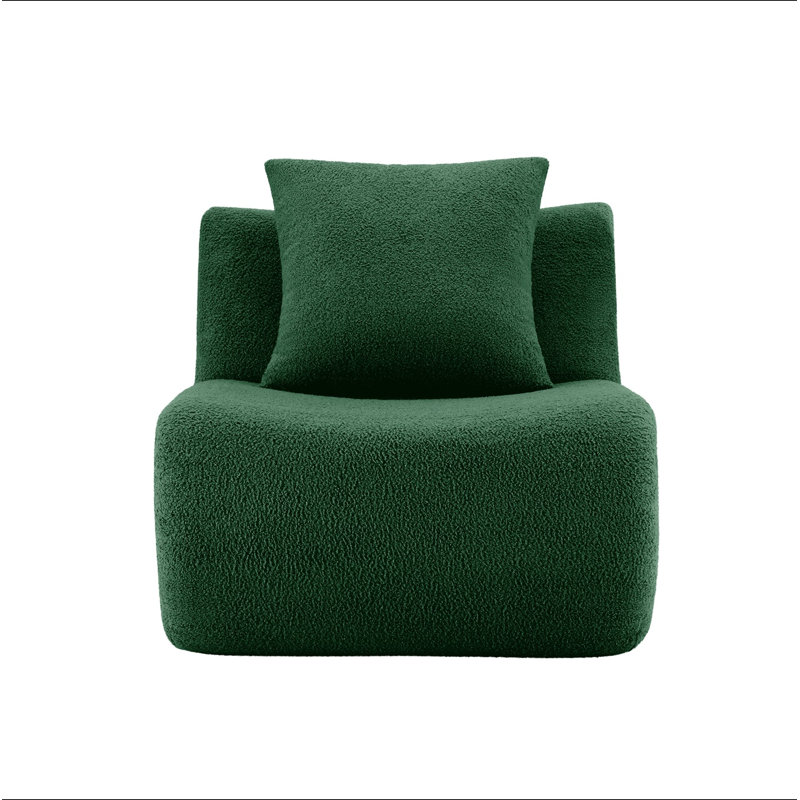 Canapé sans accoudoirs avec tissu Teddy, Ourson brun