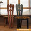 Ensemble de 2 chaises d'appoint 22,44 po à dossier brun uni