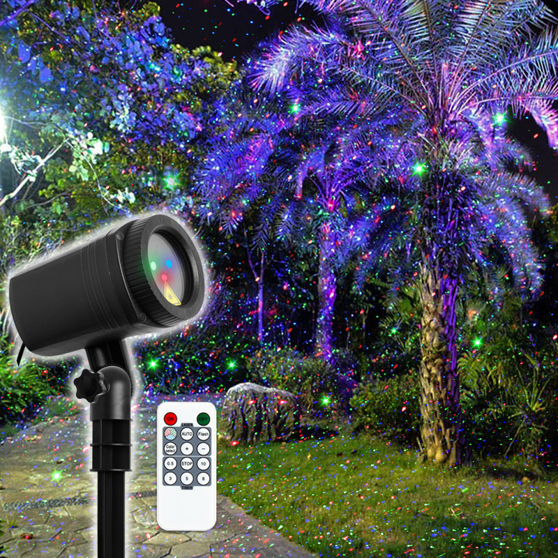Projecteurs de Noël en mouvement et lumières stroboscopiques