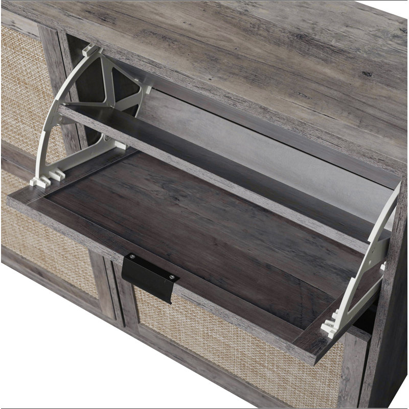Range-chaussures 4 portes, armoire de rangement pour chaussures moderne autoportante, pour vestibule