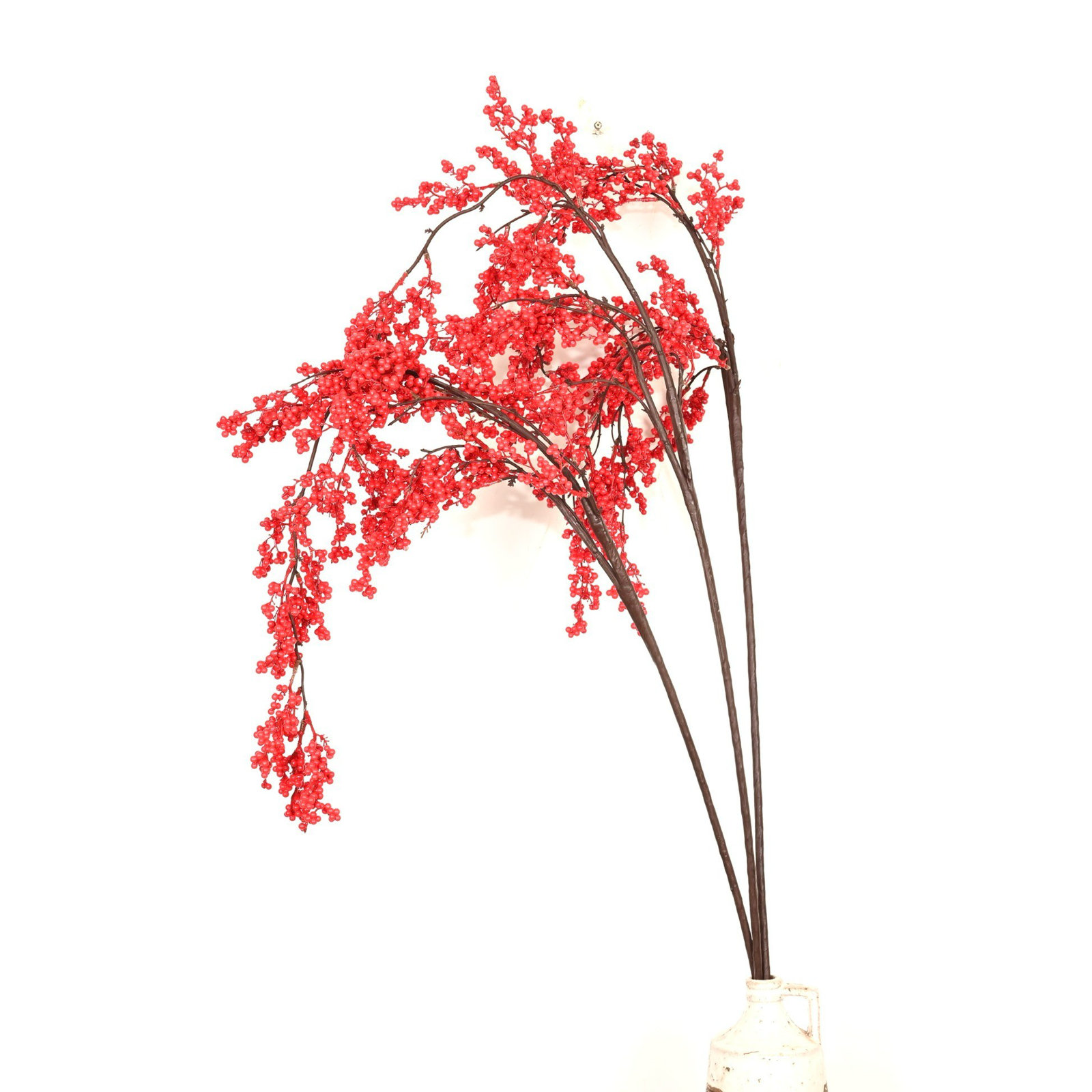 36" Artificial Winter Christmas Day Berry Spray Stem, Faux Branches For Vase Filler Dining Table Centerpieces Indoor Decoration
