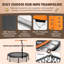 Albina 115cm D Foldable Round Indoor and Outdoor Fitness Trampoline with Handlebar