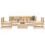 6 Piece Garden Sofa Set White Solid Wood Pine-95203760