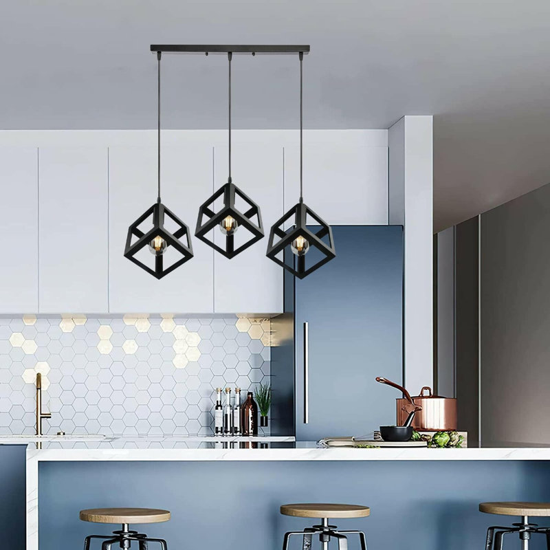 Barreto 3 - Light Black Kitchen Island Pendant
