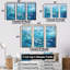 Azure Water Dreams - Ensemble de décorations murales impressionnistes abstraites-107738097-107738103