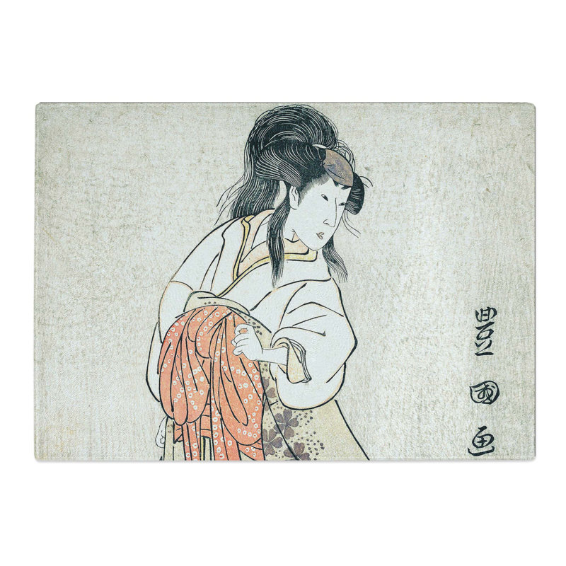 Tempered Glass Segawa Kikunojo by Utagawa Toyokuni Chopping Board, 28.5 cm x 20 cm