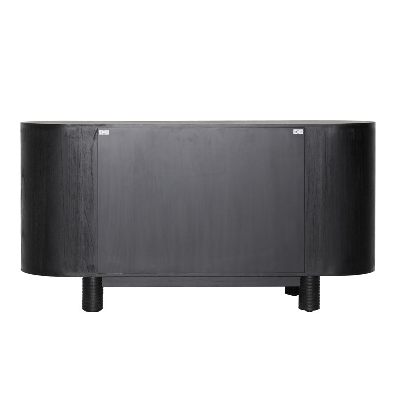 Stefan 63" Wide Sideboard, Black, Black