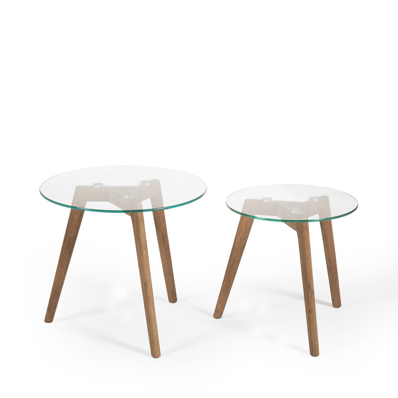 Darienzo Glass Top Nesting Tables
