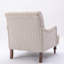 Fauteuil en polyester naturel avec 4 pieds